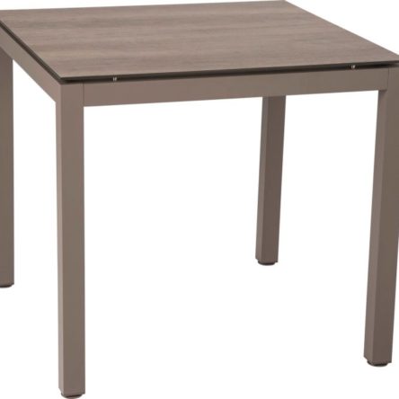 SILVERSTAR Table 90x90cm graphite/smoky