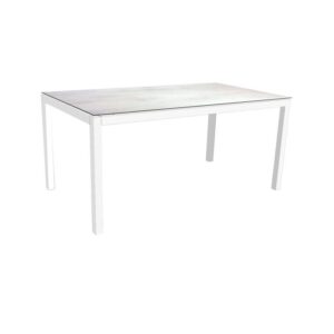 SILVERSTAR Table 160x90cm blanc/stone light
