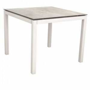 SILVERSTAR Table 90x90cm blanc stone light
