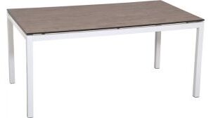 SILVERSTAR Table 160x90cm blanc/slate stone