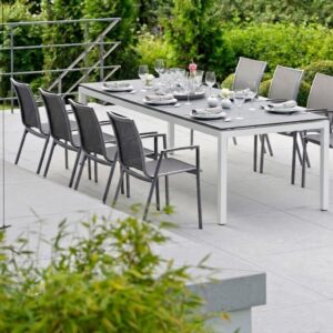SILVERSTAR Tisch 250x100cm weiβ/zement