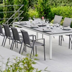 SILVERSTAR Table 250x100cm blanc