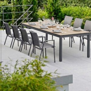 SILVERSTAR Tisch 250x100cm graphit/smoky