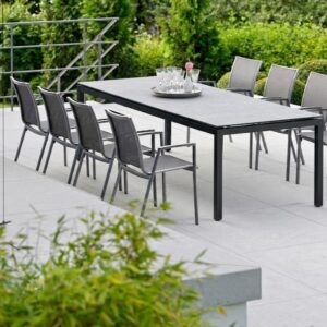 SILVERSTAR Tisch 250x100cm graphit/grau metallic
