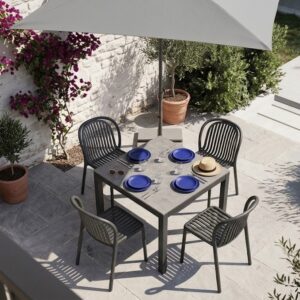 SILVERSTAR Tisch 90x90cm anthrazit/dark marble