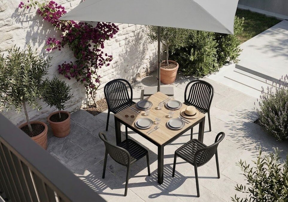 SILVERSTAR Table 90x90cm noir mat