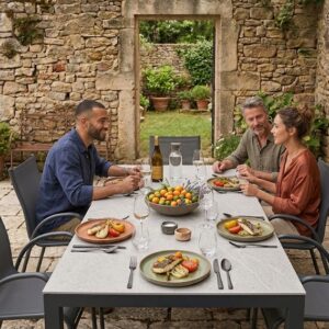 SILVERSTAR Table extensible 160/210x90cm anthracite