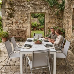SILVERSTAR Table extensible 160/210x90cm blanc