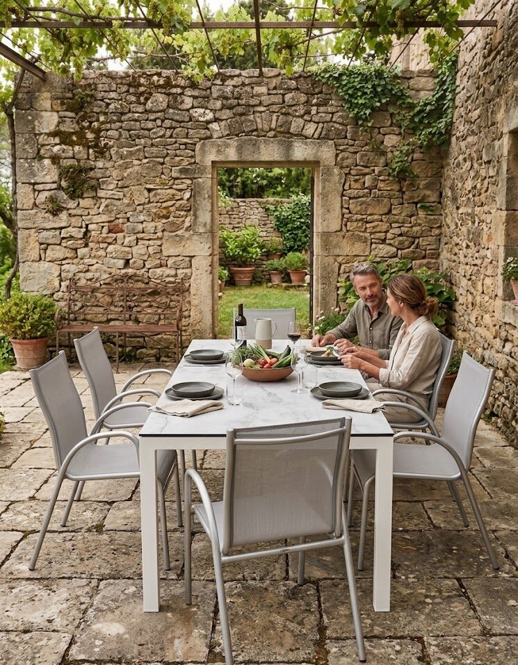 SILVERSTAR Table extensible 160/210x90cm blanc