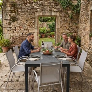 SILVERSTAR Table extensible 160/210x90cm noir mat