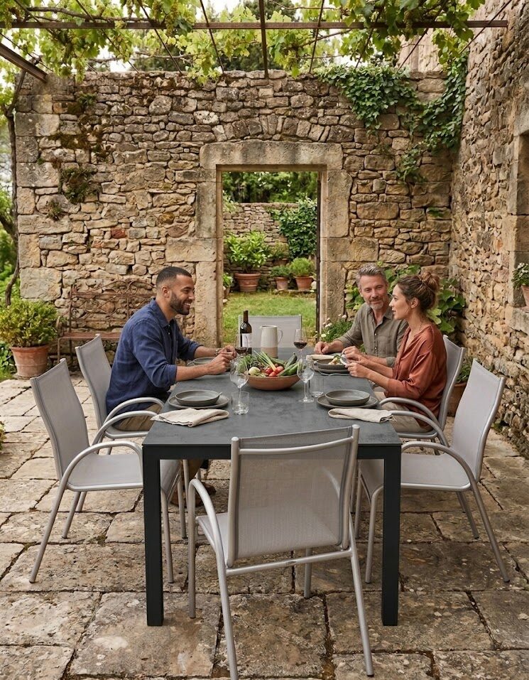 SILVERSTAR Table extensible 160/210x90cm noir mat