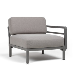 MAXIMO Module avec accoudoir basalte/lava