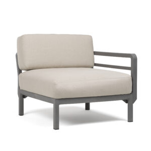 MAXIMO Module avec accoudoir basalte/perla