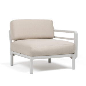 MAXIMO Module avec accoudoir gesso/perla