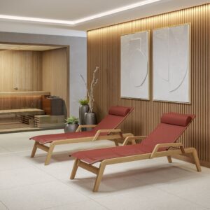 RIVA Sonnenliege mit Armlehnen, Farbe grau