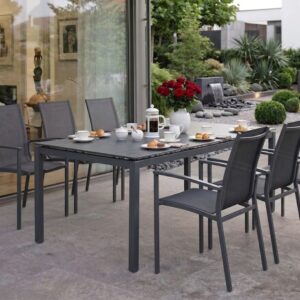 SILVERSTAR Tisch 200x100cm anthrazit/dark marble