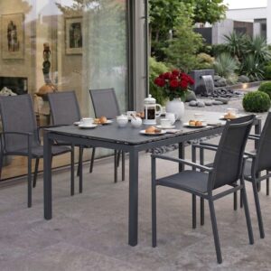 SILVERSTAR Table 200x100cm anthracite