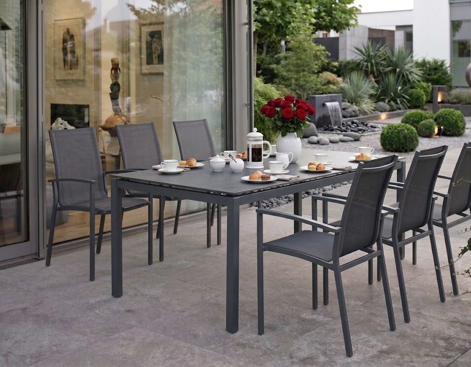 SILVERSTAR Table 200x100cm anthracite