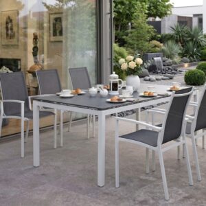 SILVERSTAR Table 200x100cm blanc