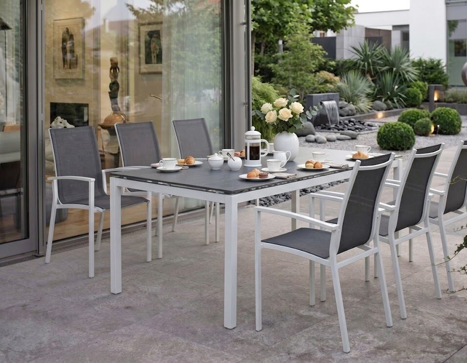 SILVERSTAR Table 200x100cm blanc