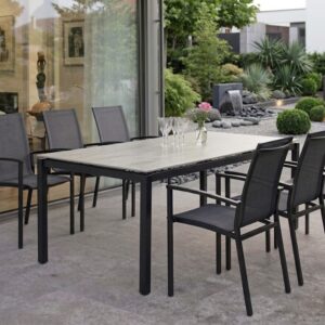 SILVERSTAR Tisch 200x100cm graphit/smoky