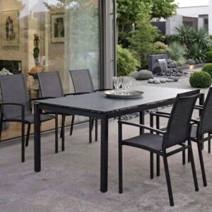 SILVERSTAR Table 200x100cm noir mat