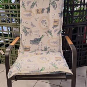 Coussin chaise motif lavande